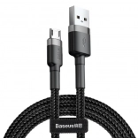 Baseus Cafule kabel USB-A naar Micro USB 1 m, 2,4 A, grijs-zwart