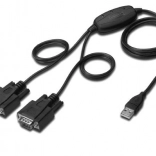 USB 2.0 adapter naar 2x RS232 (DB9) met USB A M kabel / V lengte 1,5m