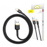 Baseus Cafule oplaad- en gegevenskabel USB–Lightning 3 m 2.4A zwart‑goud