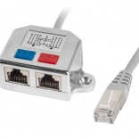 Lanberg LAN-splitter RJ-45 1× mannelijk naar 2× vrouwelijk FTP