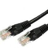 Patchkabel RJ45 UTP cat. 6A 1 m, zwart