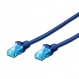 Patchkabel U/UTP Cat.5e PVC 0,5 m blauw