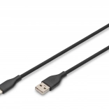 Siliconen oplaadkabel USB-A naar USB-C 60W 0,5 m zwart