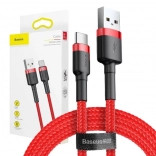 Baseus Cafule USB‑C kabel 3 m, 2 A – rood