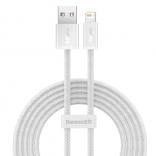 Baseus Dynamic USB–Lightning-kabel 2 m, snel opladen 2,4 A (wit)