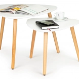 Set van 2 Scandinavische salontafels wit