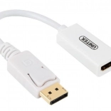 UNITEK adapter DisplayPort naar HDMI 4K, wit