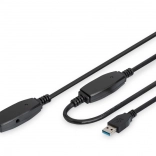 Actieve USB 3.0-verlengkabel Type A/A zwart 10 m