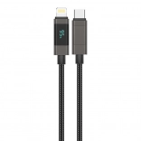 Foneng XS05 USB‑C naar Lightning-kabel met PD 27 W, 1,2 m, zwart