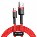 Laad- en datakabel micro USB BASEUS Cafule 2 m, 1,5 A, rood