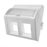 Adapter 45×45 met hoek, 2× RJ45