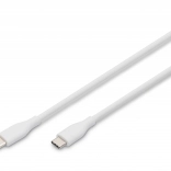 Siliconen USB-C naar USB-C kabel, USB 2.0 60W, 1m wit