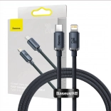 Baseus Crystal kabel USB-C naar Lightning 20W PD - zwart