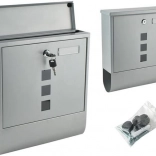 Grote grijze brievenbus met weerbestendige functie