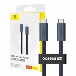 USB‑C-kabel BASEUS Flash 240 W, 1 m, gevlochten, 40 Gbps