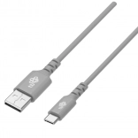 Siliconen USB–USB‑C-kabel 1 m, grijs, Quick Charge