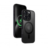 Kryt met MagSafe Hybrid Frost MAG Cover voor iPhone 16 Pro – zwart