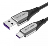 USB-C naar USB 2.0 kabel Vention COFHG FC 5A 1,5 m (grijs)