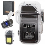 Plasma-aansteker met LED-zaklamp, USB-oplaadbaar, waterdicht