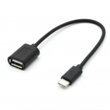 OTG-kabel USB-C naar USB-A, 15 cm, zwart