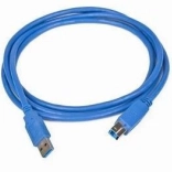 USB 3.0-kabel AB (AM–BM) 1,8 m blauw