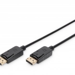 DisplayPort-kabel met vergrendeling 4K 60 Hz, DP–DP, 3 m, zwart