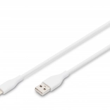 Siliconen USB-A-naar-USB-C-kabel 60W 0,5 m wit