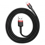 Baseus Cafule USB–Lightning kabel 0,5 m 2,4 A rood‑zwart