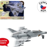 Jachtvliegtuig met vliegwiel met licht en geluid