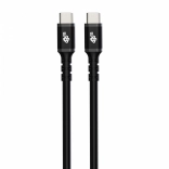 USB C - USB C siliconen kabel 1m zwart