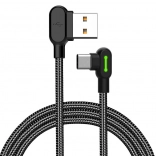 Hoekige USB-C kabel Mcdodo met LED indicator, 3 m