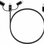 Universele 3-in-1 oplaadkabel met USB‑C-, Micro‑USB- en Lightning‑connectoren
