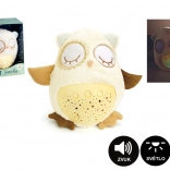 Pluche knuffel-uil met projector en slaapliedjes