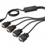 USB-adapter voor 4x RS232 met kabel van 1,5m
